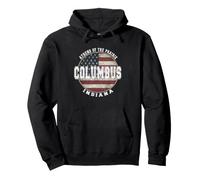 Columbus Indiana Drapeau américain Vintage Sweat à Capuche