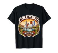 Columbus, Ohio, Souvenir, Ville, Capitale de l'État, rétro, Vintage T-Shirt