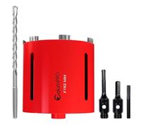 ColumPRO Ensemble de forets diamantés de 162 mm x 150 mm de long avec adaptateur à tige hexagonale, adaptateur SDS, foret central et broche à dégagement rapide, idéal pour la maçonnerie, le béton et