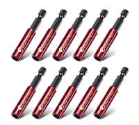 ColumPRO Lot de 10 porte-embouts magnétiques de 60 mm pour visseuse à percussion, tige hexagonale 1/4" en acier S2, extension de tournevis magnétique, droit, sans plier l'extension de foret