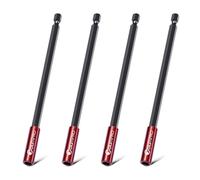 ColumPRO Lot de 4 porte-embouts magnétiques puissants de 300 mm pour visseuse à percussion, tige hexagonale 1/4" en acier S2, extension de tournevis magnétique, droit, sans plier l'extension de foret