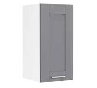 Colura meuble haut de cuisine 30 cm 1 porte gris anthracite, blanc.