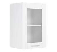 Colura meuble haut de cuisine 40 cm 1 porte en verre blanc.