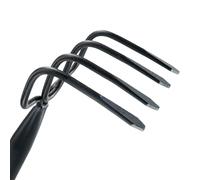 Colwelt Râteau de cultivateur de jardin à 4 dents de 140 cm, outil de jardin avec tête tranchante en acier forgé, cultivateurs pour jardinage avec long manche, motoculteur de jardin pour creuser
