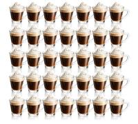 com 36x four® verres à espresso en verre borosilicaté résistant | 70 ml - tasses à café robustes - compatibles lave vaisselle et micro ondes