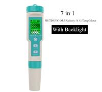 Com-600 7 En 1 Ph Tds Ec Orp Salinité S. G Compteur De Température Testeur De Qualité De L'eau Ip67 Pour L'eau Potable,Les Aquariums Ph-Mètre - Type With Backlight