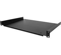 Com Étagère Rack 19 Pouces 1U - Plateau Rackable Universel - Étagère Cantilever Baie De Brassage 19" - Rangement Rack - Max 25Kg - Profondeur 30Cm (12") - Noir (Shelf-1U-12-Fixed[ZHB0277]