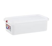 COM-FORT HOUSE - Lot de 6 tubes en plastique hermétiques rectangulaires réutilisables avec couvercle, passe au micro-ondes, au lave-vaisselle et au congélateur. Dimensions : 325 x 176 x 100 4,3 l