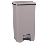 COM-FORT HOUSE Poubelle à pédale Capacité de 37 litres | Poubelle de recyclage | Couleur marron | Poubelle organique cuisine | 1 unité | Pièces amovibles | Nettoyage facile