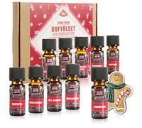 COM-FOUR® 10x différentes huiles parfumées - parfum d'ambiance - huile de parfum pour diffuseurs d'arômes - fragrance (10 pièces - Noël)