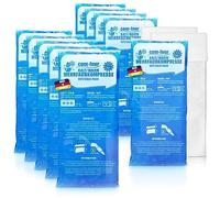 COM-FOUR® 10x Large compresse multiple avec housse en polaire, compresses froides et chaudes, 29 x 12 cm - convient aux micro-ondes - Made in Germany (10 pièces - grandes)