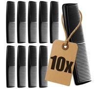 com-four® 10x Peignes, Dents Fines et Larges, Peigne de Poche Pratique