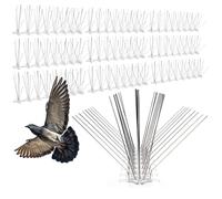 com-four® 10x Pointes Anti-Oiseaux Haut de Gamme - Pointes de défense Anti-Pigeon pour Balcon et Toit - Pointe Pigeon - Acier Inoxydable 304-32 cm