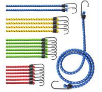 COM-FOUR® 10x Tendeurs élastiques avec Crochets, Set d'extenseurs Robustes