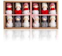 com-four® 12x décorations Premium pour Sapin avec Anges, Figurines | fées et pères Noël pour arbre ou étiquettes cadeaux