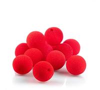 com-four® 12x Nez de Clown en Mousse - Faux Nez Rouges pour Costumes, Ø 5 cm, pour déguisements, Carnaval ou autres soirées à thème (ROUGE 12)