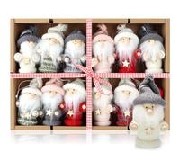 COM-FOUR® 12x Pendentifs d'arbre de Noël Premium Gnomes - Décorations - Pendentifs de Figurines de GNOME comme tentures d'arbre - Trolls décoratifs suédo-scandinaves