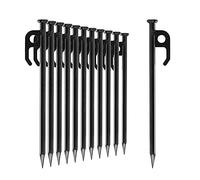 COM-FOUR® 12x piquets de Tente en Acier - piquets Longs et Robustes pour Le Camping et l'extérieur - idéal pour Les sols normaux et durs - 20 cm