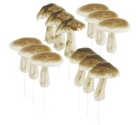 com-four® 12x Russula - Champignons artificiels à insérer dans des couronnes et des compositions - Champignons comme Superbe décoration d'automne - Champignons artificiels (12x Russule)