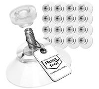 com-four® 16x ventouses avec Filetage M4 - Ø 30 mm - Adhérence Extra Forte sur Surfaces Lisses - Ventouse Premium avec écrou moleté Transparent - Installation Facile sans perçage