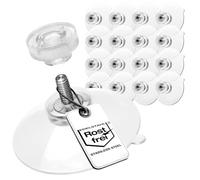 com-four® 16x ventouses avec Filetage M4 - Ø 40 mm - Adhérence Extra Forte sur Surfaces Lisses - Ventouse Premium avec écrou moleté Transparent - Installation Facile sans perçage