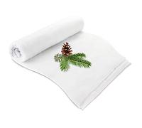 com-four® 200 g ouate Neige pour décoration de Noël, Flocons artificiels pour décorer et bricoler, Couverture Blanche comme décor (Tapis Blanc - 240cm)
