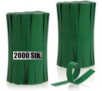 com-four® 2000x Bandes de Reliure en Papier - Fils de Reliure Verts à Double âme, 10 cm chacun - pour la Fixation des Plantes, la fleuristerie, l'horticulture et la décoration (10cm - 2000x)