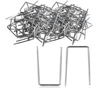 com-four® 200x épingles à Fleurs en Paille - épingles 25x17 mm - Clips Islande pour compositions Florales - épingles pour décoration Florale - épingles - épingles islandaises (Clips - 200 pièces)