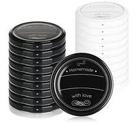 COM-FOUR® 20x couvercles de rechange pour pots de confiture "Fait maison | couvercles à vis pour bocaux et bocaux - TO 82 mm
