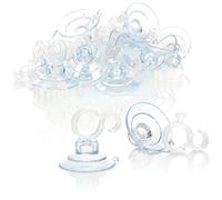 com-four® 20x support à ventouse avec crochet à clip pour guirlande lumineuse - ventouses transparentes - support avec ventouse pour la décoration de Noël, Pâques, Nouvel An