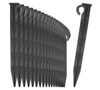 com-four® 24x Clous de Sol en Plastique - ancrage au Sol Durable et résistant aux UV pour Le Camping, Le Jardin, la Plage - piquets pour l'extérieur