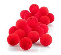 com-four® 24x Nez de Clown en Mousse - Accessoires de Déguisement pour Carnaval, Déguisements, Anniversaires d'Enfants, Promotions, Campagnes - Nez factice - Application de Mousse Ø 5 cm (ROUGE 24)