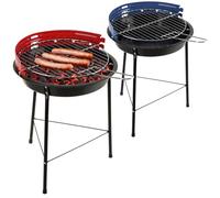 com-four® 2X Barbecue - trépied avec Grille de Gril réglable en Hauteur et Protection Contre Le Vent - Gril Rond en métal pour Balcon, terrasse, Jardin, Plage [la sélection varie] (2 pièces)