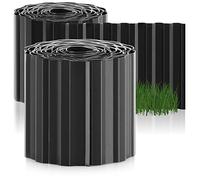 COM-FOUR® 2x bordure de pelouse 15 x 900 cm en plastique - bordure de parterre flexible pour pelouse, parterre de fleurs ou comme bordure de tonte - bordure d'herbe, longueur réglable individuellement
