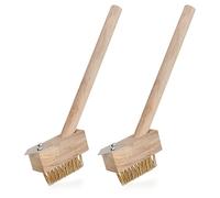 COM-FOUR® 2X Brosse à désherber avec Poils en Acier, Brosse à Joints | désherbant et désherber