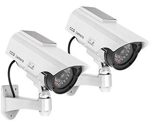 com-four® 2X Caméra factice pour l'extérieur - caméra factice avec Support Mural - Camera Exterieur - Camera factice (02 pièces)