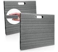 com-four® 2x Coussins de genou pour le jardin - tapis de genou pour le jardinage - genouillères pour l'artisanat (anthracite)