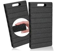 com-four® 2X Coussins de Genou - Tapis de Genou en Mousse Confortable - Coussin de siège de Stade - Genouillères Souples pour Le Jardinage - Tapis de Protection (Gris foncé - 2 pièces)