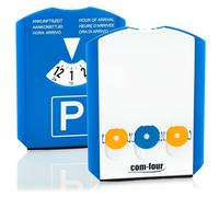 com-four® 2X Disque de stationnement - grattoir à Glace - parco Mettre avec Rebord en Caoutchouc et jetons pour Caddie (02 pièces - Disque de stationnement avec Puce)