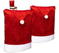 com-four® 2X Housses de Chaise Premium - décoration de Noël pour chaises - Housses de Protection au Design de Noël - Housses de sièges - Housses de Chaise pour Noël - Housses de Chaise