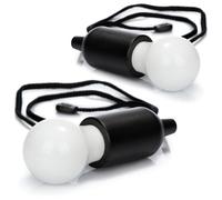 com-four® 2x LED lampe pendante avec interrupteur - lampe pendante - ampoule à piles avec interrupteur à câble (02 pièces - cordon - noir)