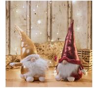 com-four® 2X lutins de Noël Premium pour Les décorations de Noël | figurines d'hiver comme objets de décoration - jolis tabourets d'angle comme décorations