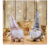 com-four® 2X lutins de Noël Premium pour Les décorations de Noël | figurines d'hiver comme objets de décoration - jolis tabourets d'angle comme décorations