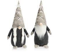 com-four® 2X Paire de Lutins de Noël Haut de Gamme, Figurines Scandinaves pour Décorations d'Hiver, Tabourets d'Angle pour Chambre ou Cadeaux