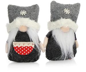 com-four® 2X Paire d'elfes de Noël Haut de Gamme Taille S | figurines du pôle Nord comme décorations d'hiver - joli tabouret d'angle comme décoration