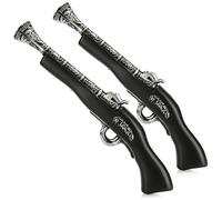 COM-FOUR® 2X Pirate Pistolet - Pistolets Jouets Anciens idéaux pour Halloween et Carnaval - Revolver factice comme Accessoire pour Chaque Pirate