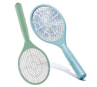 COM-FOUR® 2X Raquette Électrique Anti Moustiques 46 cm, Tapette à Insectes à Piles, Destructeur d Insectes, Attrape Mouches pour Maison et Jardin [Couleurs Assorties] (2 pièces - mélange de Couleurs)