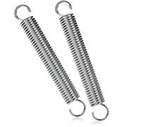 COM-FOUR® 2X Ressorts de Tension avec Crochets Doubles - Ressort pour tentes, auvents, caravanes - Accessoires de Fixation - Ressort de Tension Voile d'ombrage (2 pièces - Ressort de Tension)