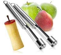 COM-FOUR® 2x Vide-pommes en acier inoxydable, vide-pomme pratique | coupe-noyau pratique - enlève noyau
