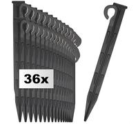 com-four® 36x Clous de Sol en Plastique - ancrage au Sol Durable et résistant aux UV pour Le Camping, Le Jardin, la Plage - piquets pour l'extérieur